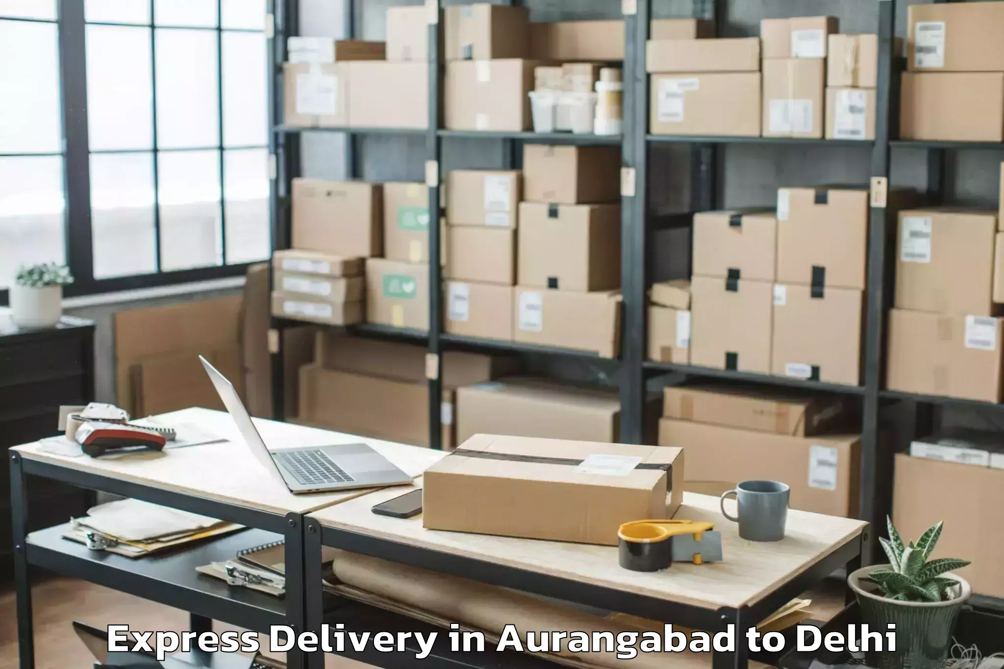 Aurangabad to Dlf Promenade Mall Express Delivery Booking